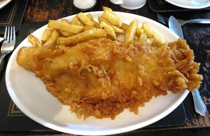 delicious fish and chips in Deal